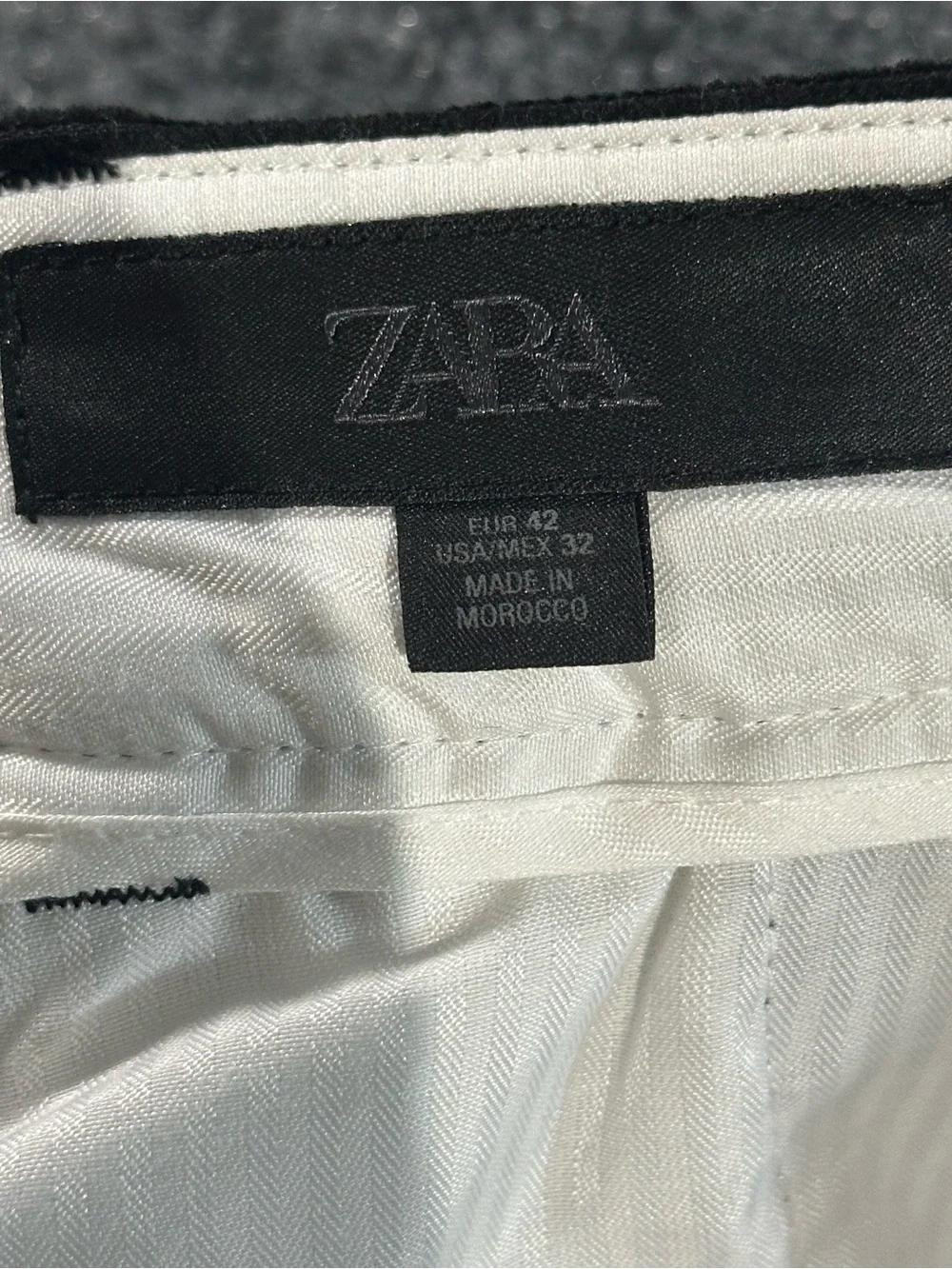Zara Black Corduroy Straight-Leg Pants